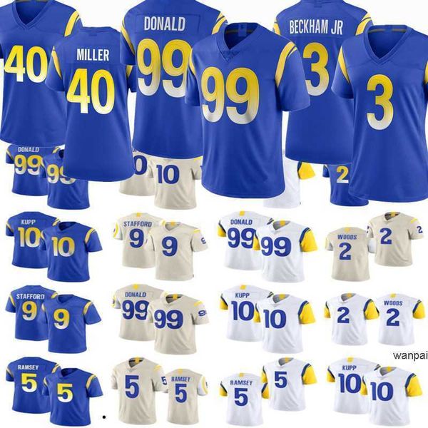 los''angeles''rames''9 matthew stafford jersey men women 3 odell beckham jr. 40 von miller 99 aaron donald 2 r, Black;red